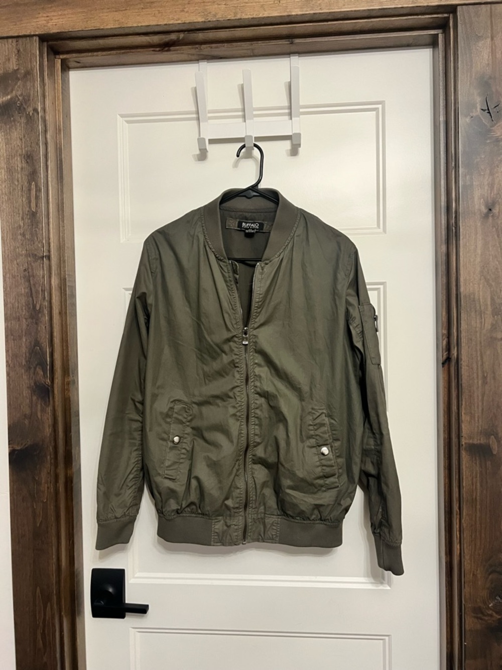 Buffalo David Bitton Olive Green Bomber Jacket (fits like a Medium)